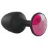 Plug Anal Geisha Ruby Dorcel - L, negro con piedra rosa
