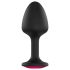 Plug Geisha Ruby XL - negro con gema rosa