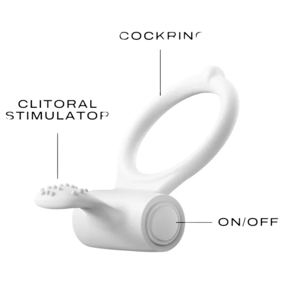 Dorcel - anillo vibrador para pene fosforescente - blanco