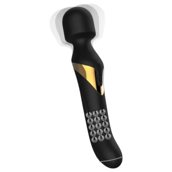 Dorcel - vibrador masajeador doble estímulo 2 en 1 - silicona negra