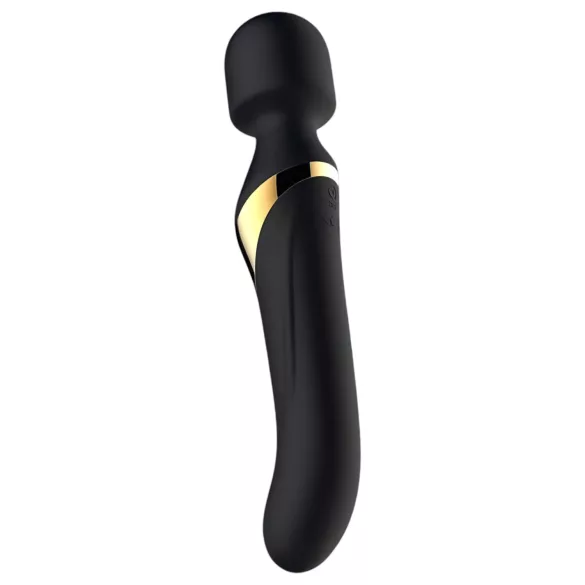 Dorcel - vibrador masajeador doble estímulo 2 en 1 - silicona negra