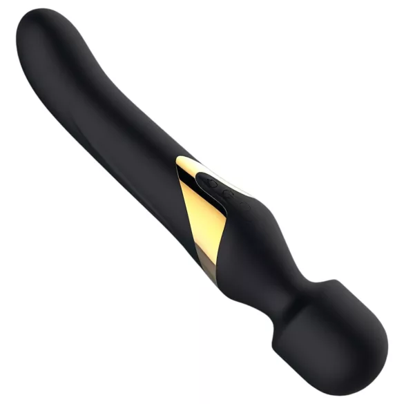 Dorcel - vibrador masajeador doble estímulo 2 en 1 - silicona negra