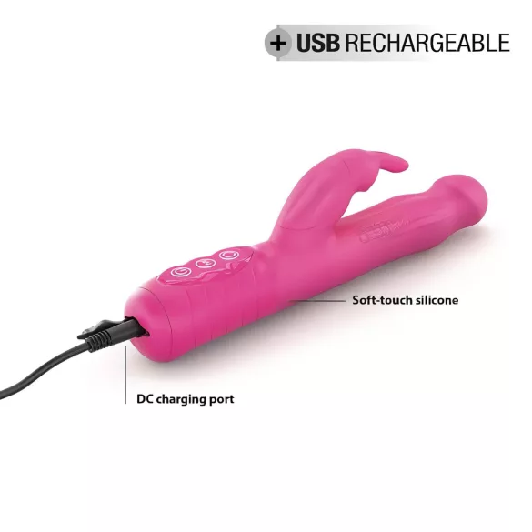 Dorcel Baby Rabbit 2.0 - vibrador con estimulador de clítoris (rosa)