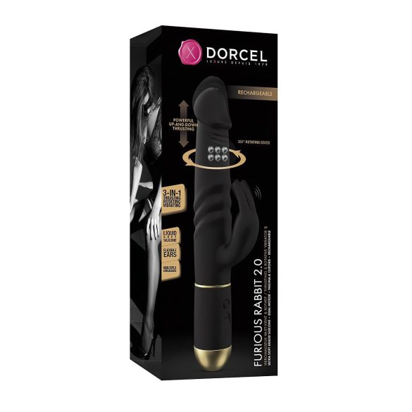 Dorcel - Vibrador rabbit con estímulo de clítoris y función de empuje