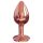 Diamante Anal Plug S - aluminio, pequeño (oro rosa)