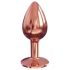 Diamante Anal Plug S - aluminio, pequeño (oro rosa)