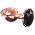 Diamante Anal Plug S - aluminio, pequeño (oro rosa)
