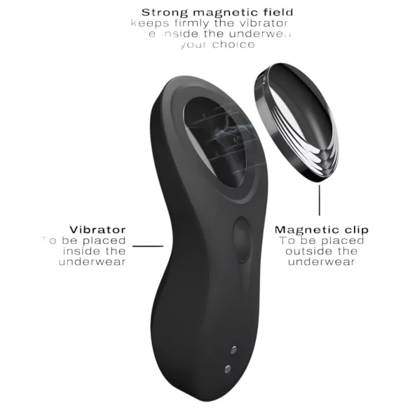 Vibrador discreto recargable para clítoris (negro)