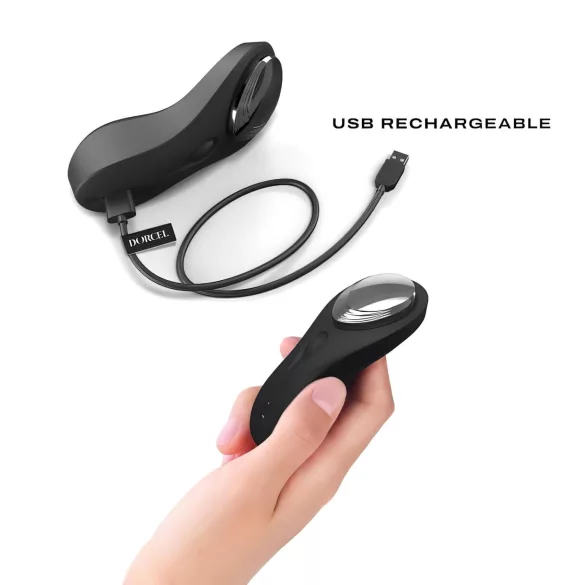 Vibrador discreto recargable para clítoris (negro)