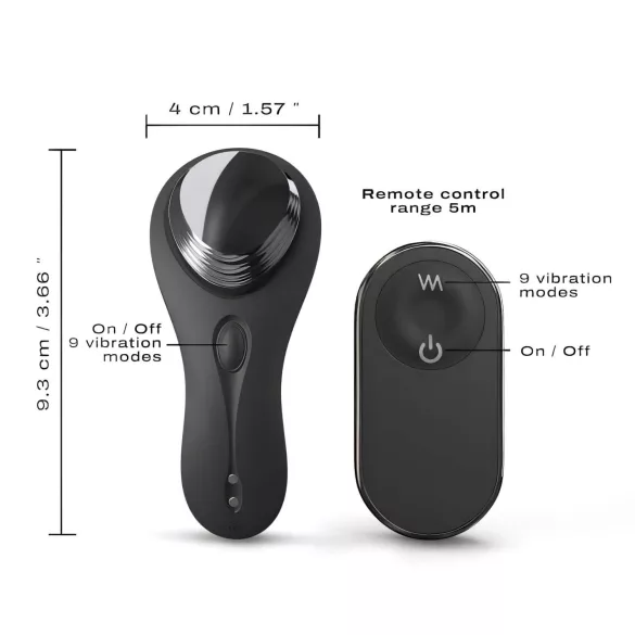Vibrador discreto recargable para clítoris (negro)
