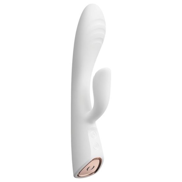 Conejito Flexi Dorcel - vibrador con calor y brazo para clítoris (blanco)