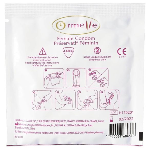 Ormelle Femail - preservativo femenino - 5 unidades