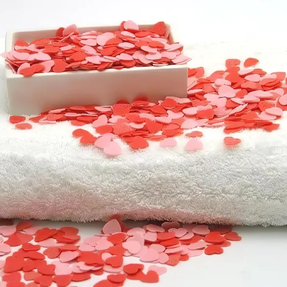 Hearts - pétalos de rosa perfumados - confeti de baño - 30g
