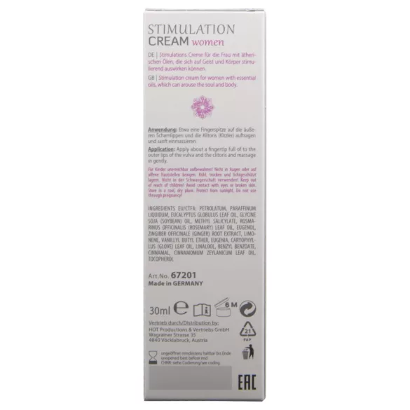 HOT Shiatsu Joyful - crema estimulante para mujeres (30 ml)
