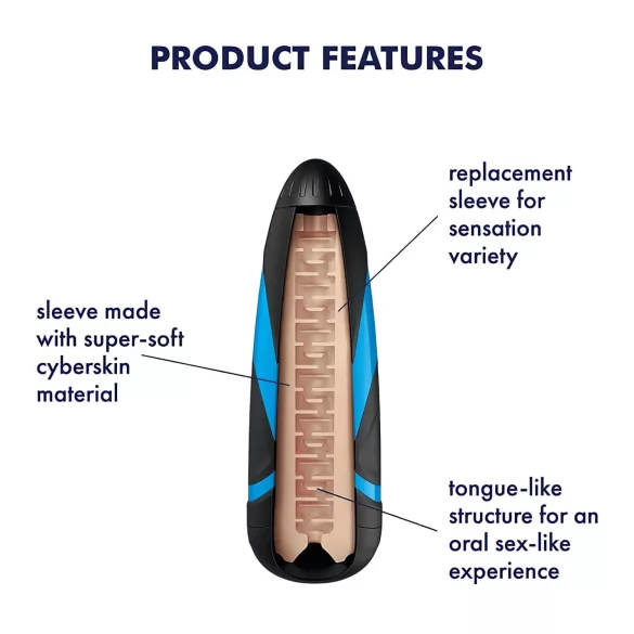 Satisfyer - Manga para masturbador - Lenguas texturizadas - Compatible