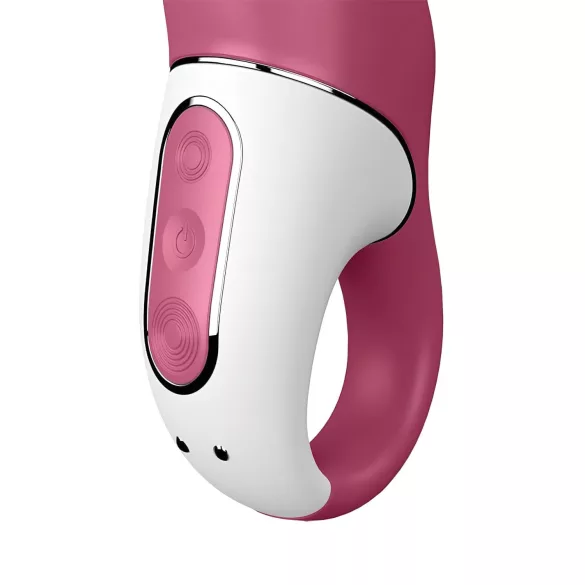 Satisfyer Petting Hippo - vibrador recargable impermeable silicona rosa