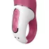 Satisfyer Petting Hippo - vibrador recargable impermeable silicona rosa