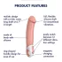 Satisfyer Master - vibrador recargable impermeable - color natural