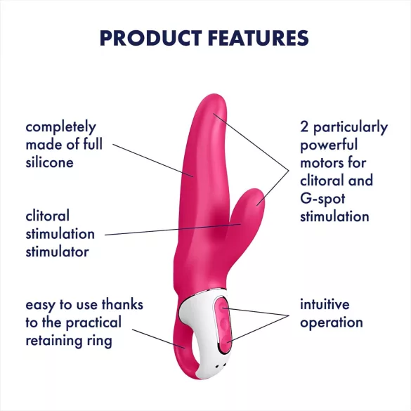Satisfyer Mr. Rabbit - vibrador con estimulador de clítoris - resistente al agua