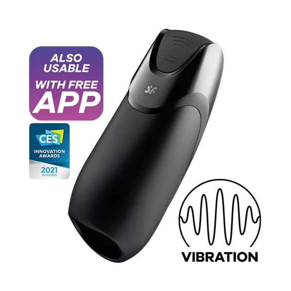 Satisfyer Men - masturbador masculino automático - silicona - negro