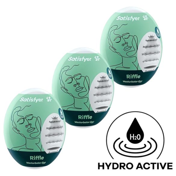 Satisfyer Egg Riffle - masturbador masculino en huevo - set de 3 unidades