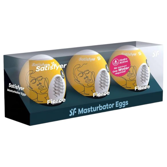 Satisfyer Egg Fierce - masturbador masculino tipo huevo - set de 3 unidades