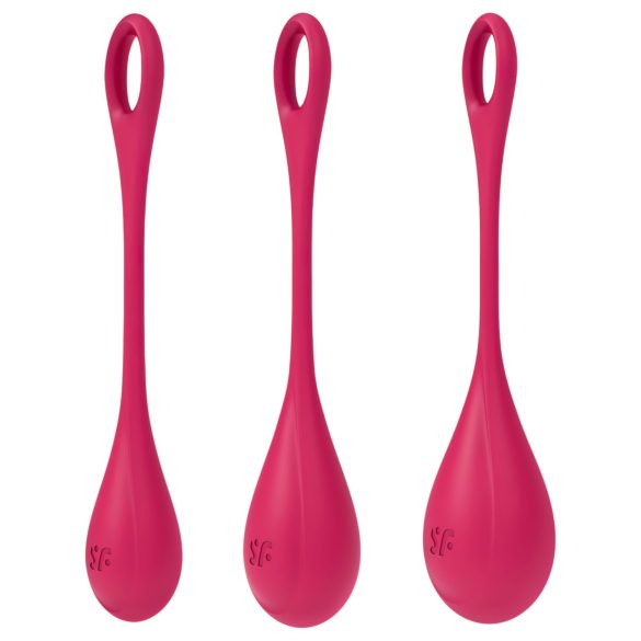 Satisfyer Yoni Power 1 - Juego de bolas de geisha - rojo (3 piezas)