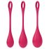 Satisfyer Yoni Power 1 - Juego de bolas de geisha - rojo (3 piezas)