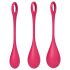 Satisfyer Yoni Power 1 - Juego de bolas de geisha - rojo (3 piezas)