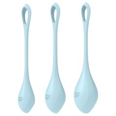   Satisfyer Yoni Power 2 - bolas chinas set 3 piezas - silicona azul
