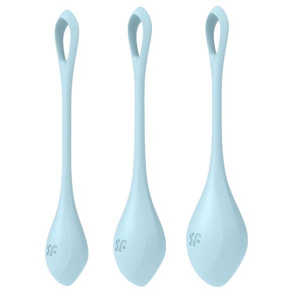 Satisfyer Yoni Power 2 - Juego de bolas de Geisha - azul (3 piezas)