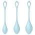 Satisfyer Yoni Power 2 - bolas chinas set 3 piezas - silicona azul