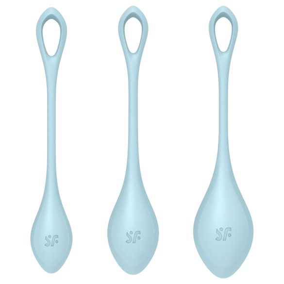 Satisfyer Yoni Power 2 - bolas chinas set 3 piezas - silicona azul