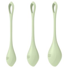   Satisfyer Yoni Power 2 - set bolas chinas - silicona verde - 3 piezas