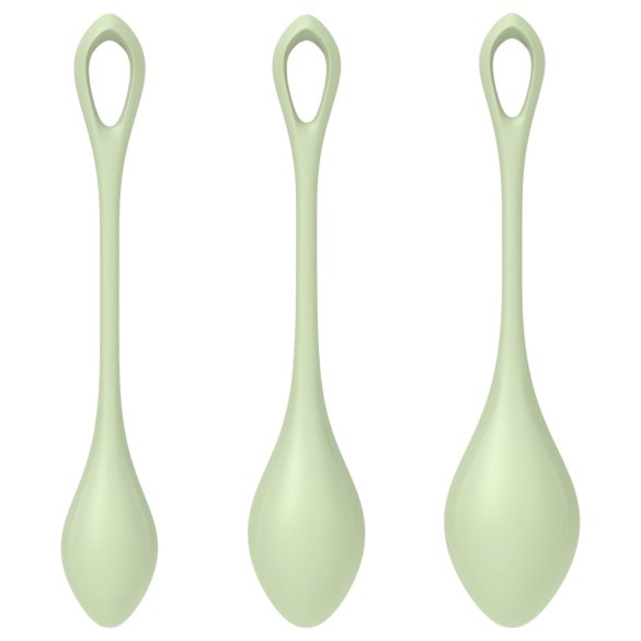 Satisfyer Yoni Power 2 - set bolas chinas - silicona verde - 3 piezas