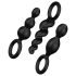 Satisfyer Booty Call - juego de plugs anales - negro (3 piezas)