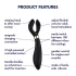 Satisfyer Endless Fun - vibrador para parejas recargable impermeable negro