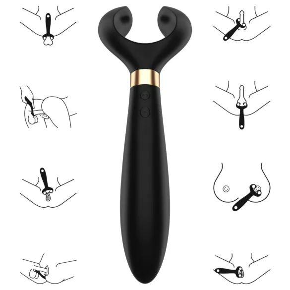 Satisfyer Endless Fun - vibrador para parejas recargable e impermeable (negro)