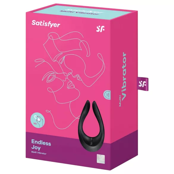 Satisfyer Endless Joy - vibrador para parejas recargable e impermeable - negro