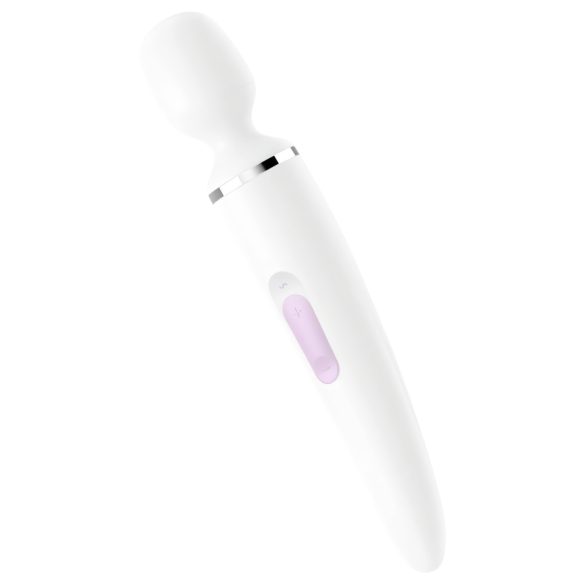 Satisfyer Wand-er Woman - vibrador masajeadora resistente al agua (blanco)
