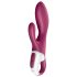 Satisfyer Heated Affair - Vibrador rojo con estimulador de clítoris y calor