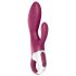Satisfyer Heated Affair - Vibrador rojo con estimulador de clítoris y calor