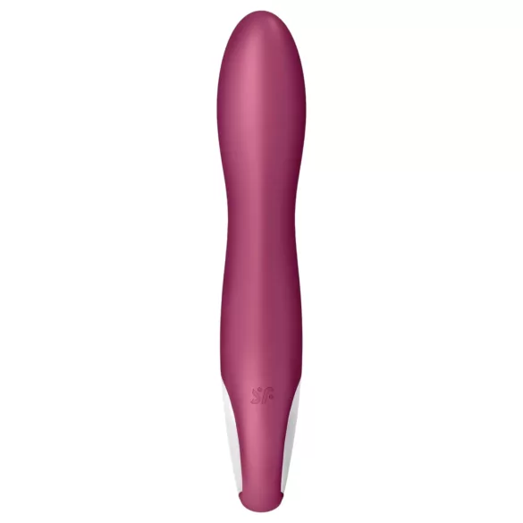 Satisfyer Big Heat - vibrador punto G recargable con calor - silicona roja