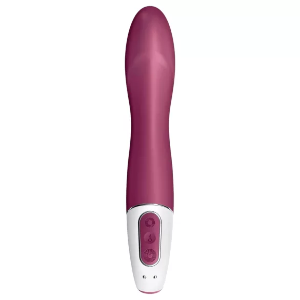 Satisfyer Big Heat - vibrador punto G recargable con calor - silicona roja