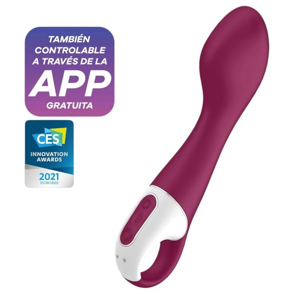 Satisfyer Hot Spot - vibrador térmico punto G recargable (rojo)