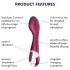 Satisfyer Hot Spot - vibrador punto G recargable con calor - silicona roja