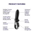 Satisfyer Hot Passion - Consolador anal con calefacción controlado por app (negro)