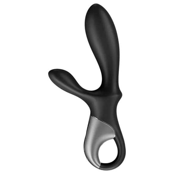 Satisfyer Heat Climax+ - vibrador anal calefactable inteligente - silicona negra