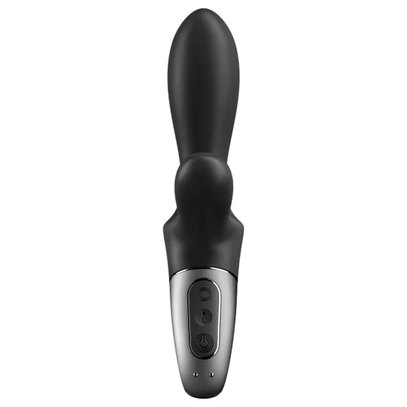 Satisfyer Heat Climax+ - vibrador anal calefactable inteligente - silicona negra