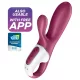 Satisfyer Hot Bunny - Vibrador con calentamiento y brazo para el clítoris controlado por app (rojo)